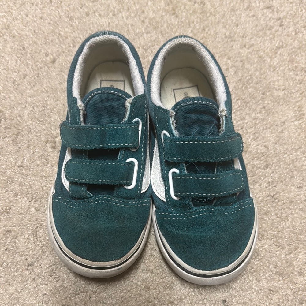 Vans Blue Sneakers with Velcro Straps and Signature Stripe - Picture 4 of 7
